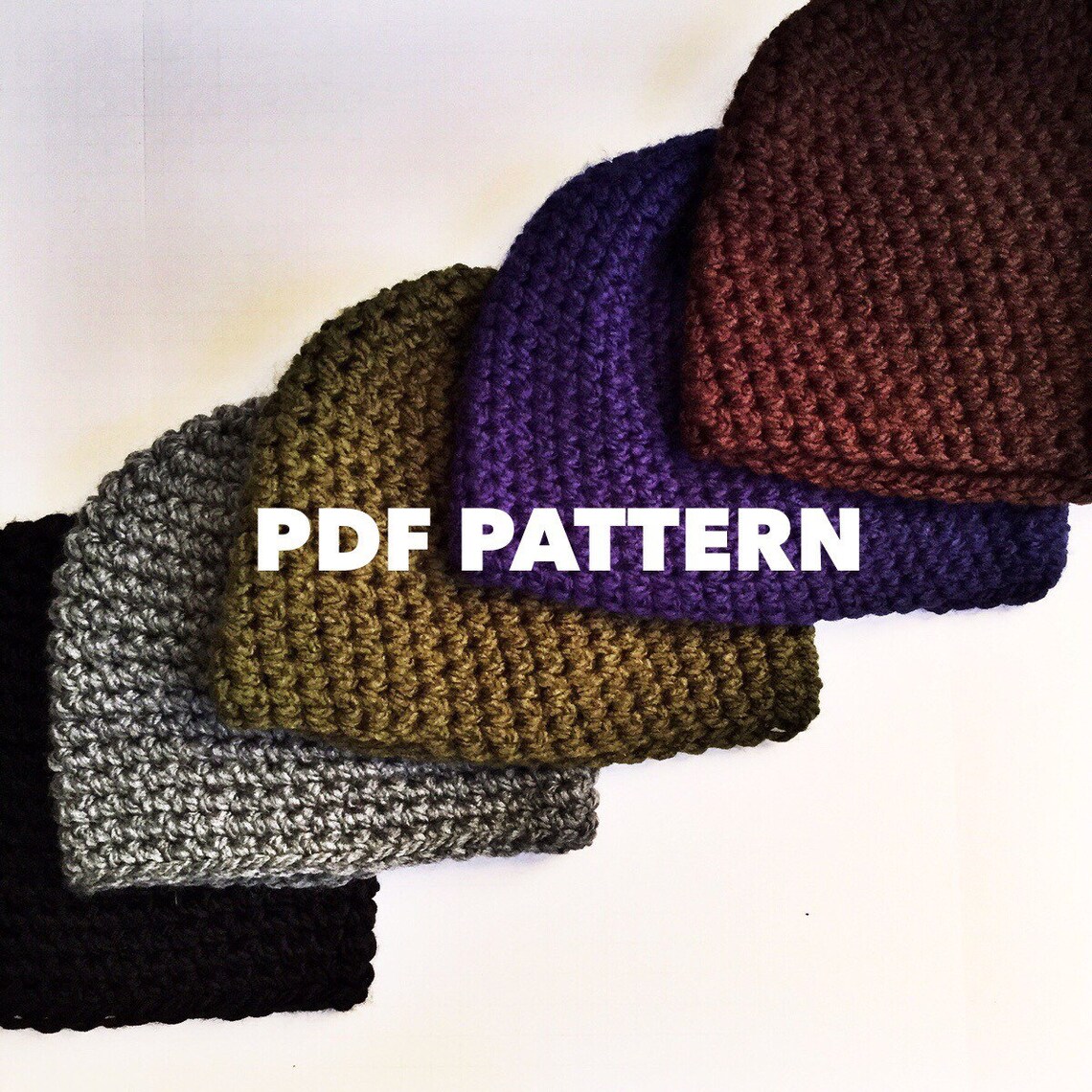 One Hour Mens Beanie Crochet Pattern- Bulky Mens Beanie Hat Pattern ...