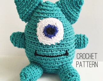 Terbert the Monster Amigurumi Crochet Pattern- Stuffed Monster Softie Pattern- Crochet Boy Toddler Toy- Kids Toy Monster Crochet Pattern