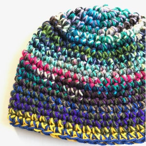 Crochet Pattern Scrap Yarn Beanie Crochet Pattern Worsted Weight Yarn ...