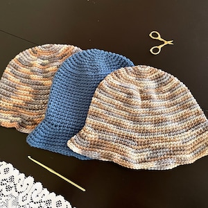 Adult Bucket Hat Crochet Pattern- Easy Crochet Hat- DIY Bucket Hat- Adult Small, Medium and Large