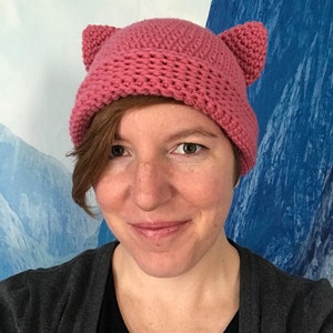 Pussy Hat Crochet Pattern Women's March 2017 Kitty Hat Crochet Pattern image 3