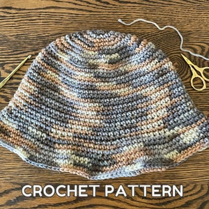 Crochet Pattern- Easy Bucket Hat- Trendy Crochet- Sun Hat Pattern for Women- Summer Hat Crochet Pattern- PDF Download