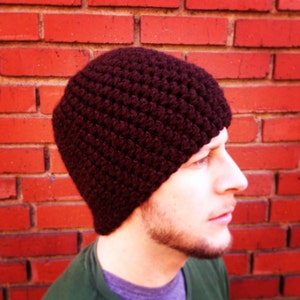 Pattern One Hour Mens Beanie Crochet Pattern Seamless Basic Hat - Etsy