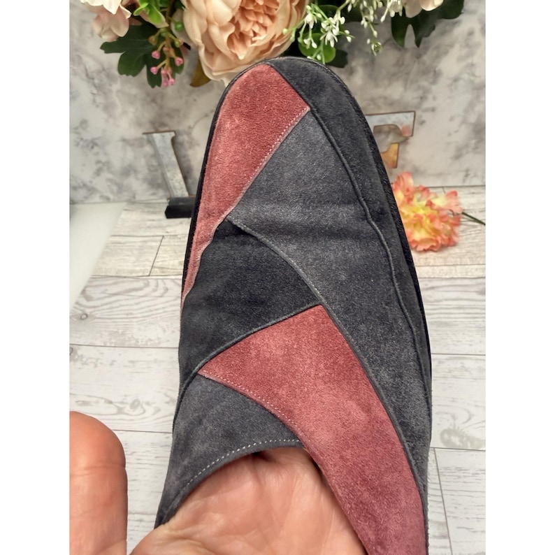 Vintage Made to Order Giovanna Zanella Wildleder Slip On Schuhe Italien innen 11 "4" W Bild 5
