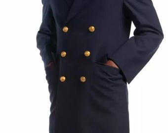 Swiss Army Military Vintage 60s 70s Double Breasted Wool Trench