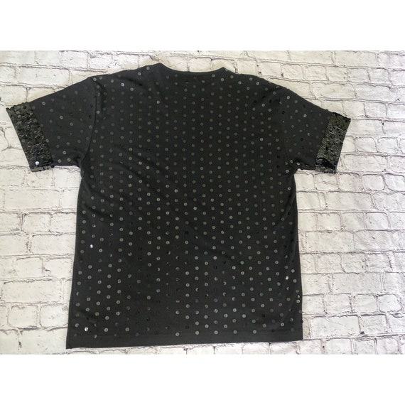 Vintage 1980s 1990s Gantos Black T Shirt Fully Se… - image 8