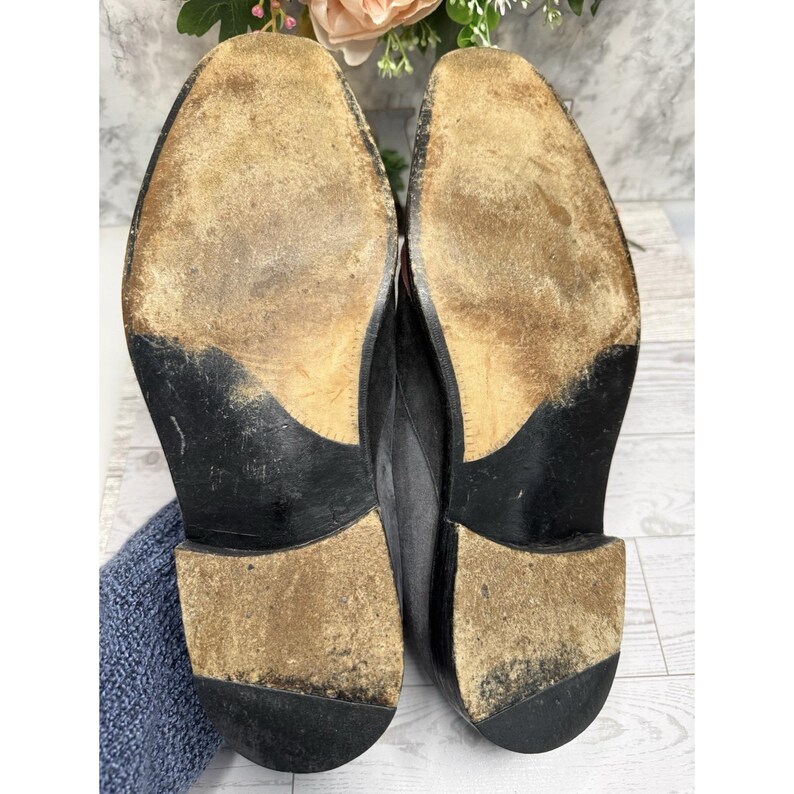 Vintage Made to Order Giovanna Zanella Wildleder Slip On Schuhe Italien innen 11 "4" W Bild 9