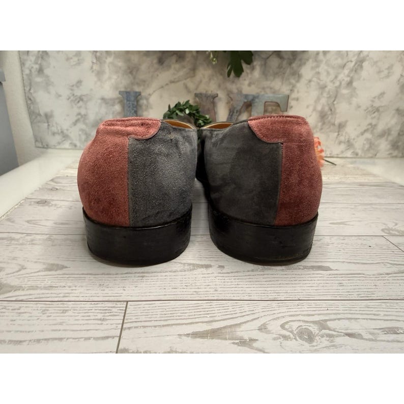 Vintage Made to Order Giovanna Zanella Wildleder Slip On Schuhe Italien innen 11 "4" W Bild 10
