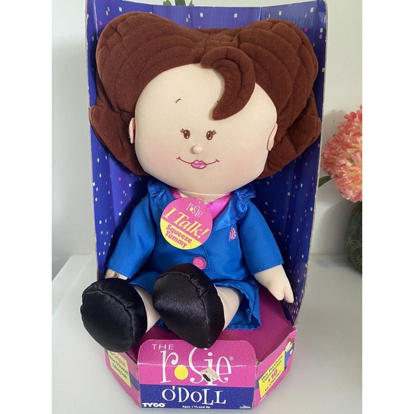 Tyco Rosie O' Donnell Talking Doll Preschool in Box Works Tested 1997 with Batteries Says Different Phrases Vintage Rosie O'Donnell Toy NIB