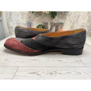 Vintage Made to Order Giovanna Zanella Wildleder Slip On Schuhe Italien innen 11 "4" W Bild 4