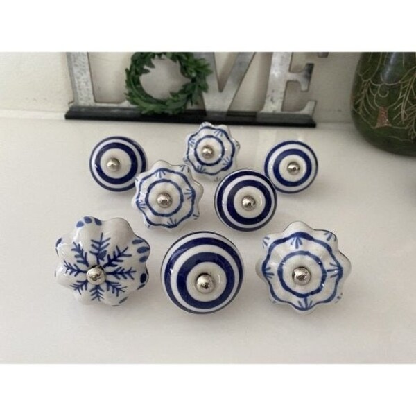 Hand Painted Porcelain Knob Etsy