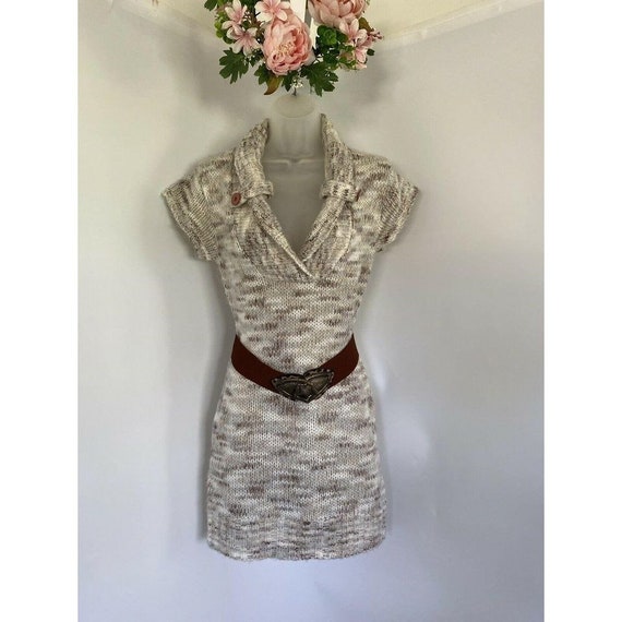 Ultra Flirt Short Sleeve Sweater Dress 