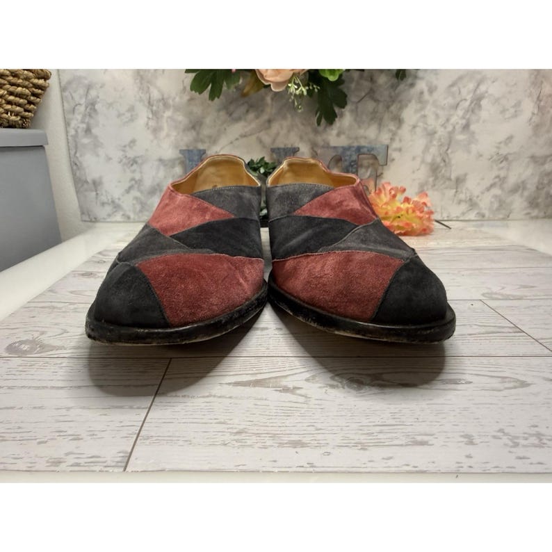 Vintage Made to Order Giovanna Zanella Wildleder Slip On Schuhe Italien innen 11 "4" W Bild 11