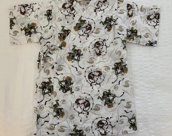 Sankosen 2002 - Albornoz tipo kimono para niños y niñas, diseño de dioses del trueno del viento Fujin y Raijin