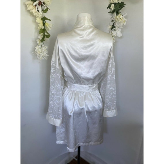 Vintage Women's Robe Evandale Intimates White Lac… - image 3