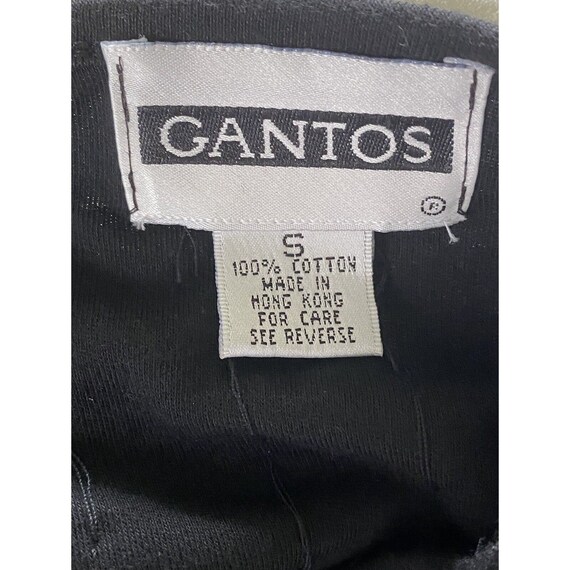 Vintage 1980s 1990s Gantos Black T Shirt Fully Se… - image 5