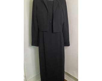Vintage Brooks Brothers Black Formal Dress with Bolero - Size 6