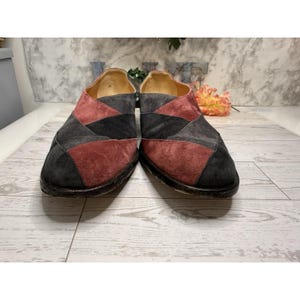Vintage Made to Order Giovanna Zanella Wildleder Slip On Schuhe Italien innen 11 "4" W Bild 17