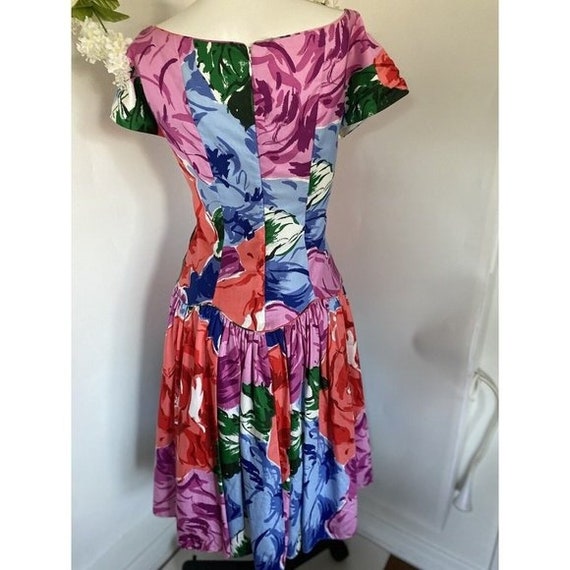 Vintage BG Scott 80s Does 50s Fit and Flare Dress… - image 7