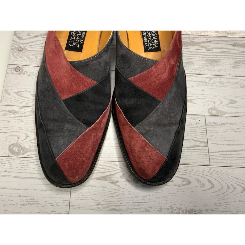 Vintage Made to Order Giovanna Zanella Wildleder Slip On Schuhe Italien innen 11 "4" W Bild 13