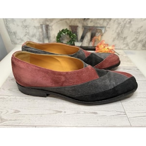 Vintage Made to Order Giovanna Zanella Wildleder Slip On Schuhe Italien innen 11 "4" W Bild 6
