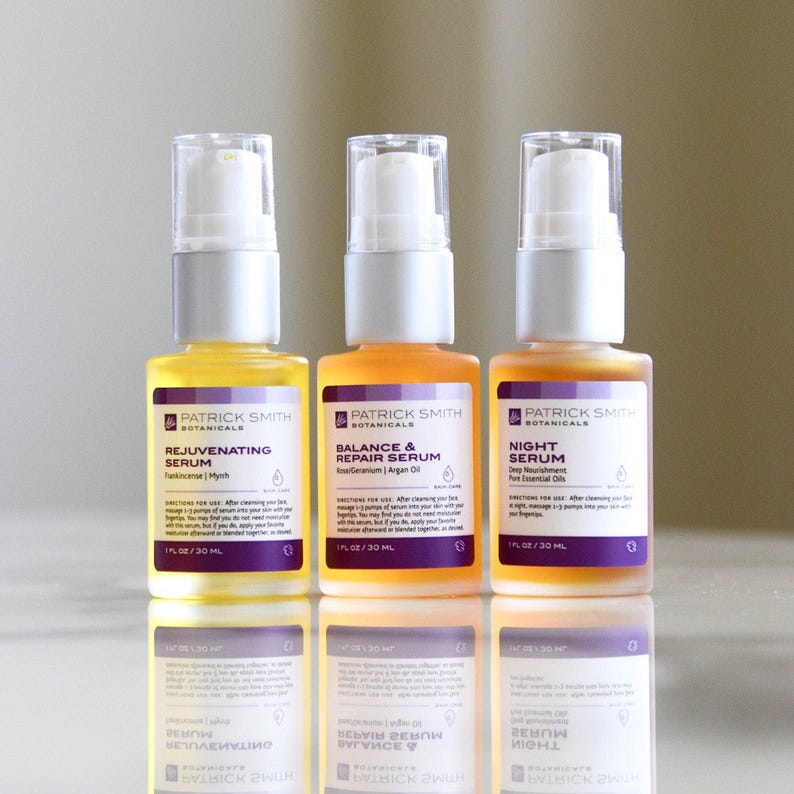 Face Serum Trio Rejuvenating Serum Balance & Repair Serum Etsy