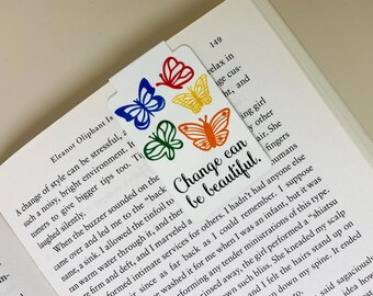 Butterfly Positive Quote Magnetic Page Marker Placeholder Clip for Book Lovers