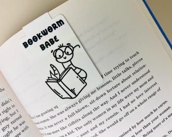 Bookworm Babe Magnetic Book Reading Essential Page Marker Placeholder Accessory