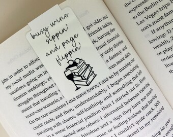 Funny Wine Book Lovers Magnetic Page Marker Bookish Accessory Page Holder Clip