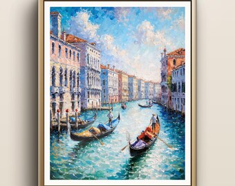 Impressão do Grande Canal de Veneza | Arte de parede com gôndola