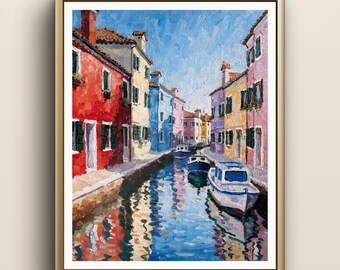 Burano Island Print | Colorful Venice Wall Art