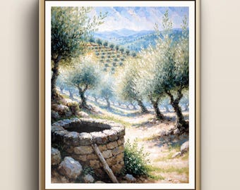 Tuscan Olive Grove Print | Rustic Italian Wall Art