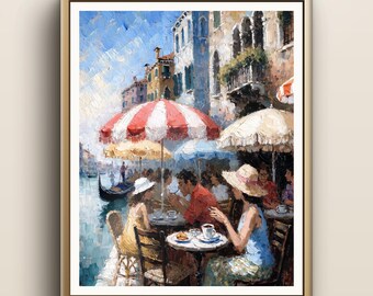 Venice Cafe Print | Canal Terrace Wall Art