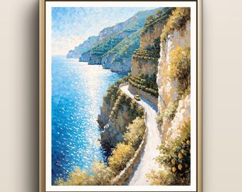 Amalfi Coast Road Print | Lemon Grove Wall Art