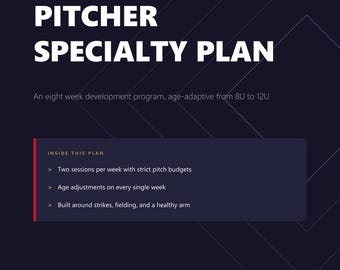 Youth Pitcher Training Plan Bundle, 8U 10U 12U Programs Plus Pitching Fundamentals (Digital Download)