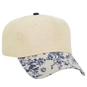 Cotton Canvas Hat - Specialty Bill Prints | Vintage Trucker Cap | Embroidery image 4