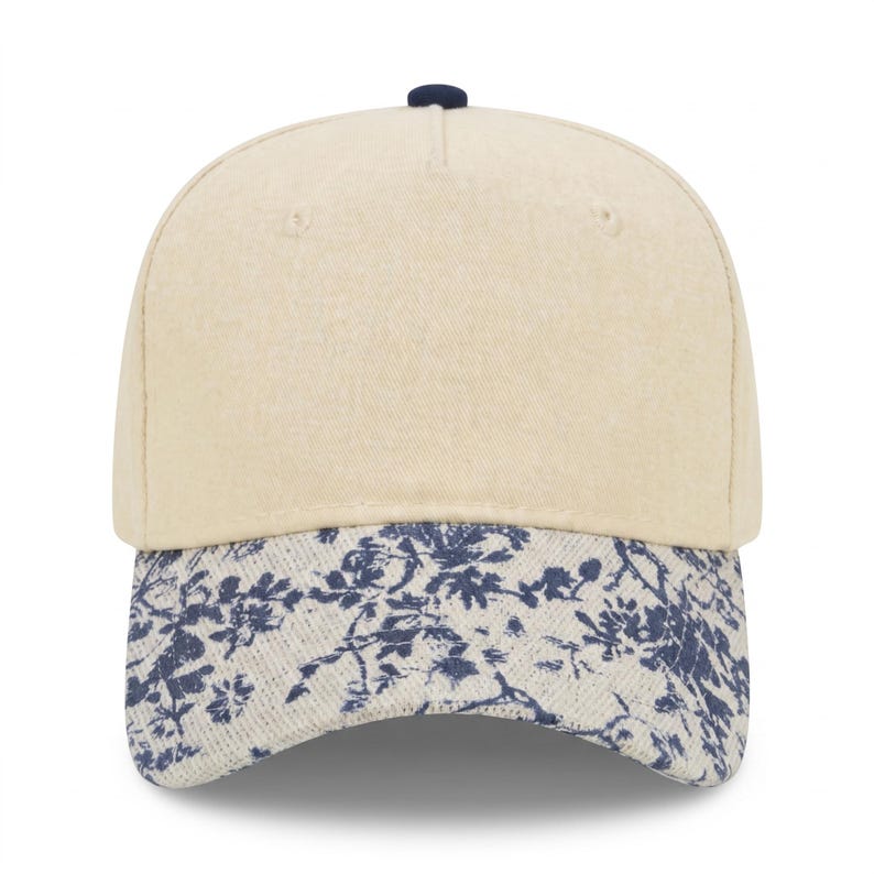 Cotton Canvas Hat - Specialty Bill Prints | Vintage Trucker Cap | Embroidery image 5