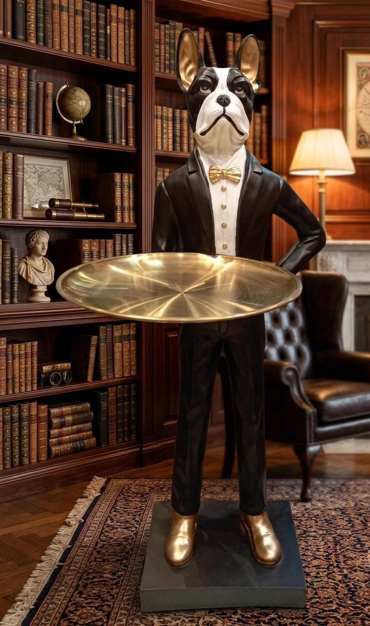 Vintage Butler Statue - Etsy Canada