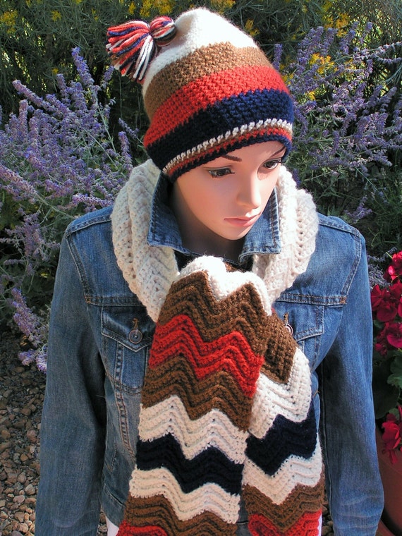 Crochet set hat and scarf cozy soft multi color 20+ Best Crochet Hat And Scarf Set Ideas - Pattern Center main image 2