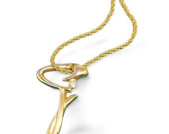 GIVENCHY Vintage Gold Plated Large Twist Chain Necklace - Etsy