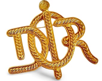 CHRISTIAN DIOR Vintage Flower Crystal Brooch - Etsy