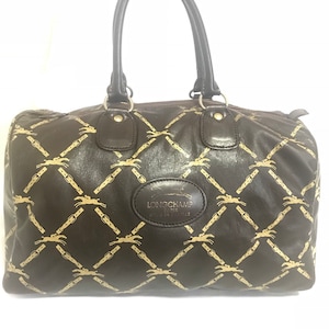 80&#39;s vintage Longchamp classic dark brown nappa leather mini speedy style handbag. Classic bag for unisex use. 061022re1