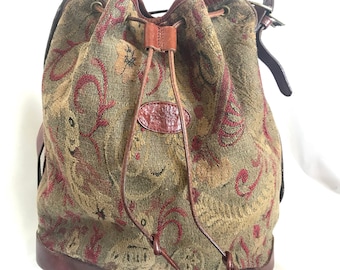 Vintage Mulberry khaki and wine brown gabeline weave fabric hobo bucke –  eNdApPi ***where you can find your favorite designer  vintages..authentic, affordable, and lovable.