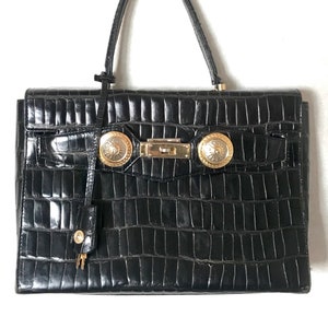 Versace crocodile bag hotsell