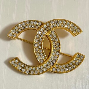Chanel CC Gold Tone Pin Brooch Chanel