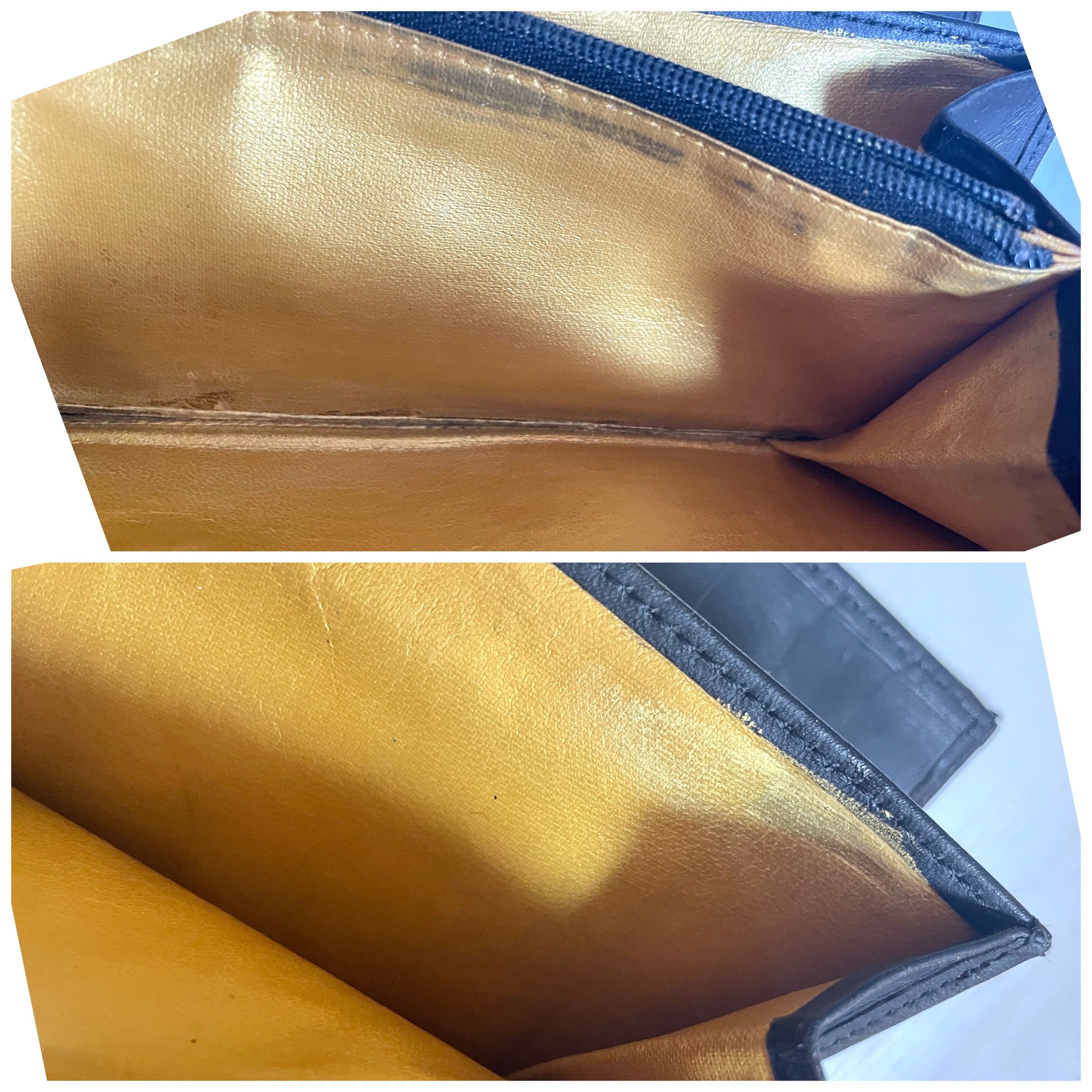 GIANNI VERSACE ブラックレザーポーチ Vintage Gianni Versace Black Leather Wallet With Its Iconic