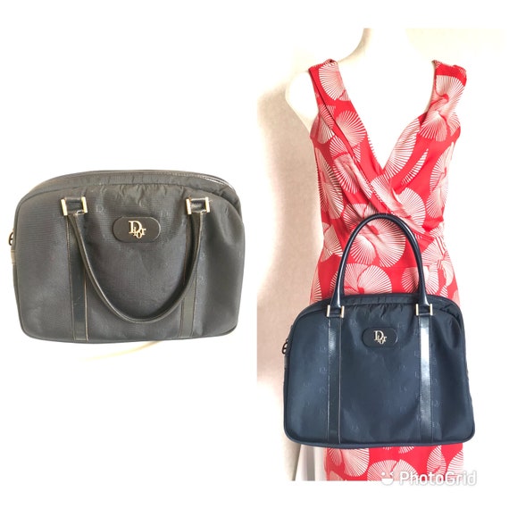【美品】Chistian Dior  vintage handbag Christian Dior Vintage Tan Leather & Coated Canvas Crossbody