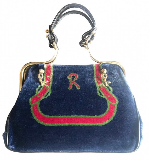 ロベルタディカメリーノ　がま口　ヴィンテージ ハンドバッグ　vintage ヴィンテージ Roberta di Camerino ロベルタ ディ カメリーノ