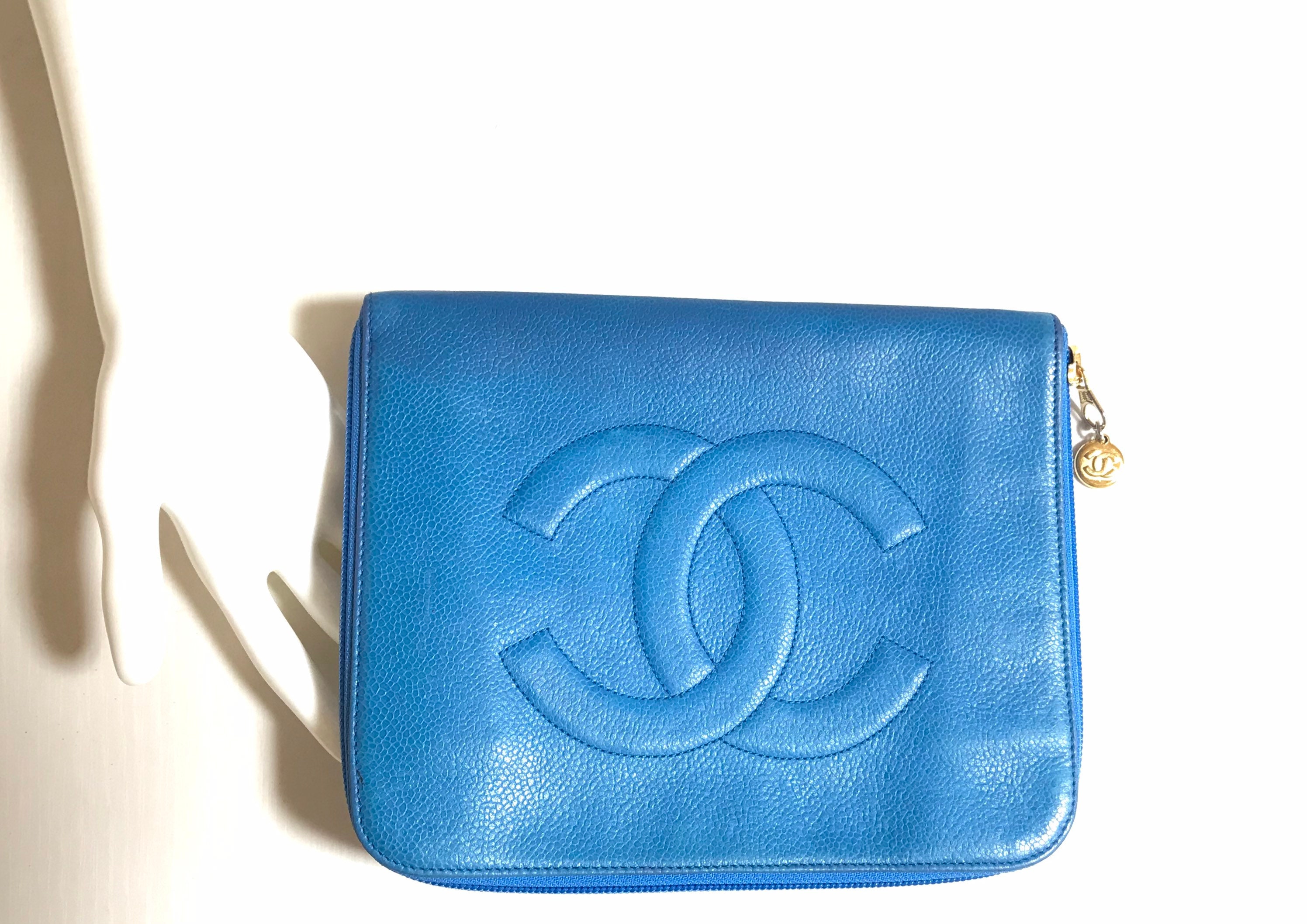 chanel blue mini bag