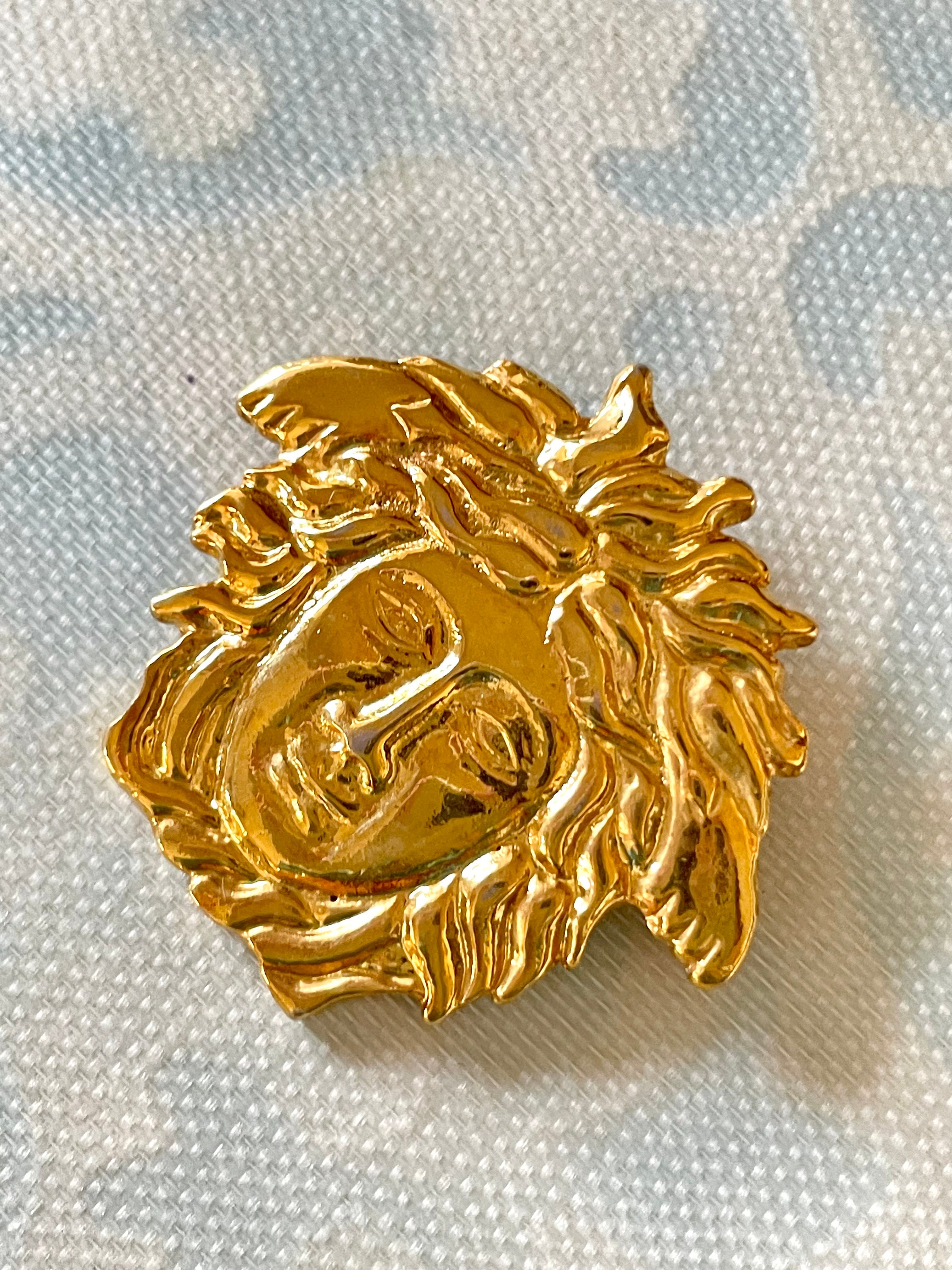 Vintage GIANNI VERSACE Medusa Head Pin Online 